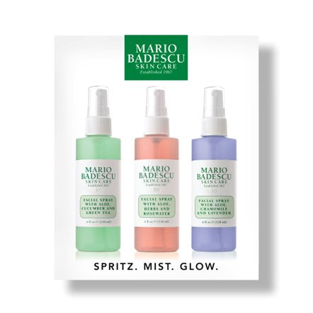 Mario Badescu Spritz. Mist. Glow Set